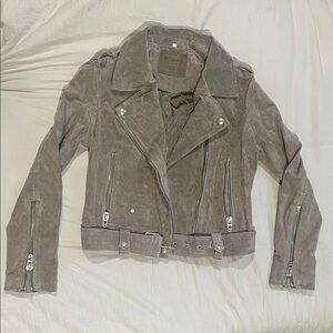 Blanknyc Gray Suede Leather Jacket